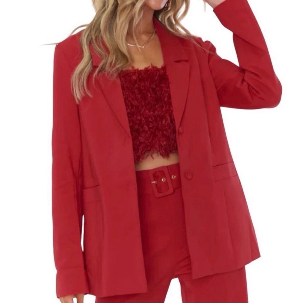 • Show Me Your Mumu • Major Blazer in Red Suiting • NWOT • Size XXL •